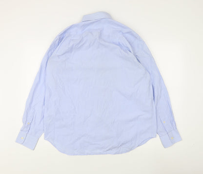 Savile Row Men's Blue Long Sleeve Classic Fit Shirt