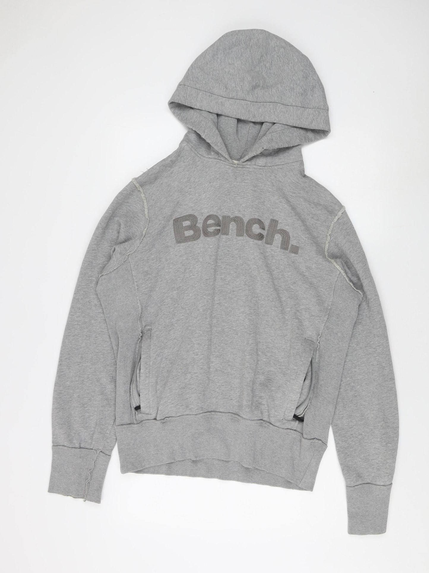 Unisex Adults UK Size M Bench Grey Pullover Hoodie