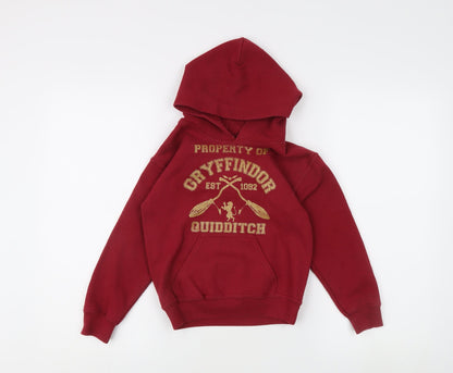 Harry Potter Boys Red XS HGryffindor Pullover Hoodie