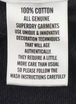 Superdry Women's S Black Sweatshirt, Cotton, Casual