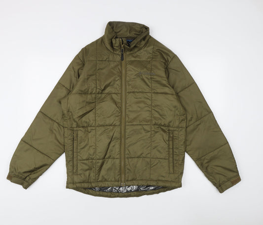 Columbia Women's Green Puffer Jacket, Size S, Full Zip