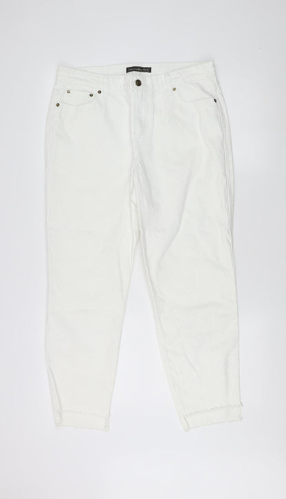 Abercrombie & Fitch Women's White Straight Jeans, Size M