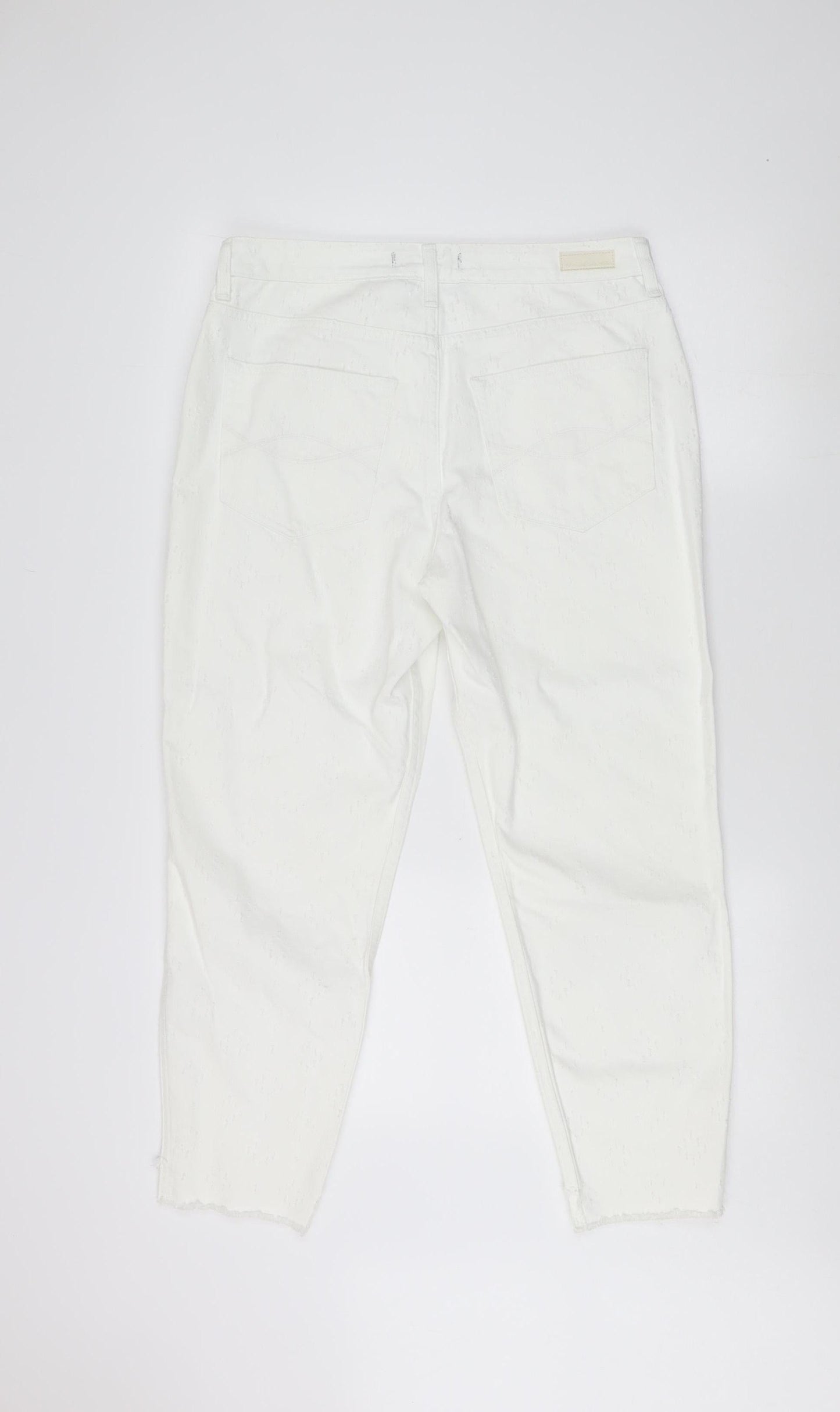 Abercrombie & Fitch Women's White Straight Jeans, Size M