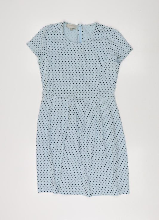 Hobbs Blue Polka Dot Women's Dress UK Size 10