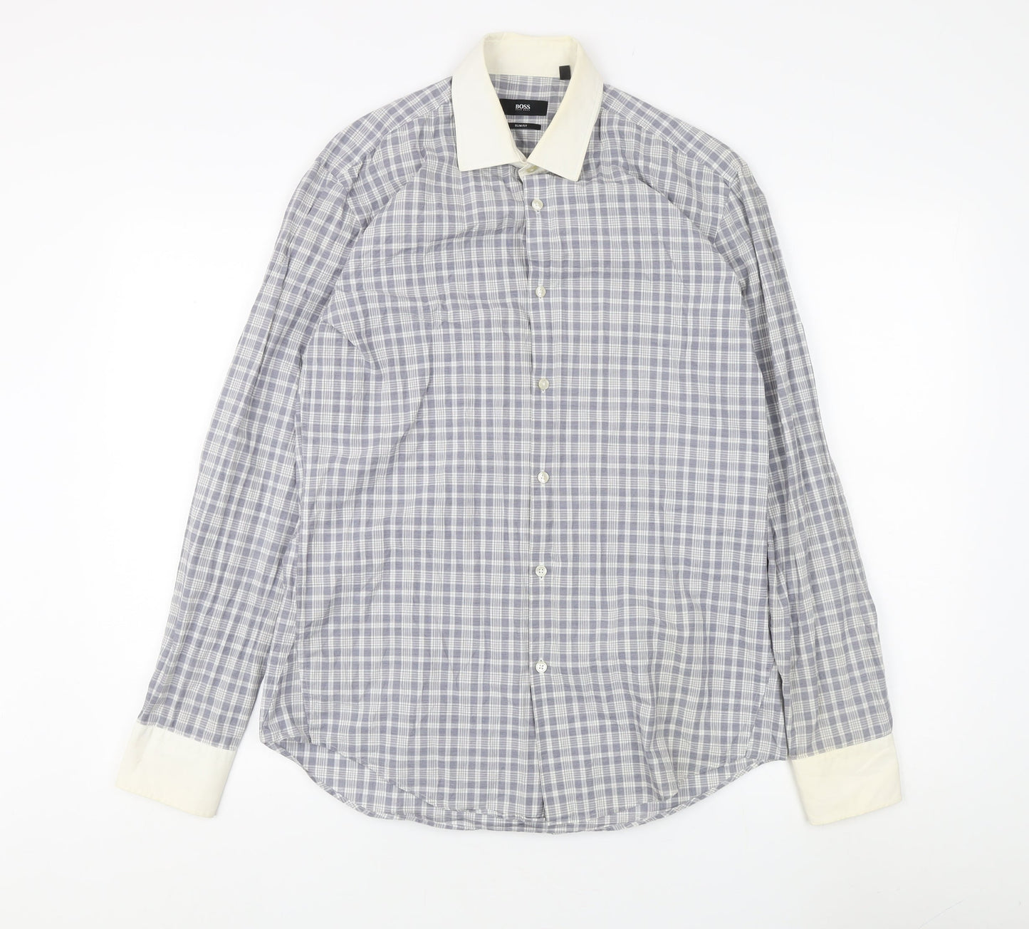 Mens UK Collar Size 39 Boss Smart Multicoloured  Dress Shirt