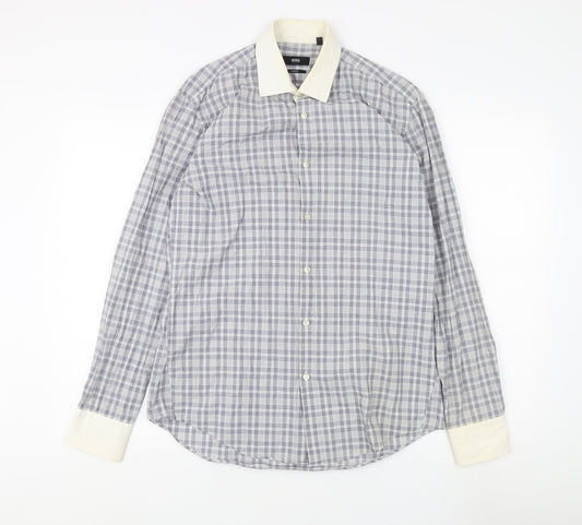 Mens UK Collar Size 39 Boss Smart Multicoloured  Dress Shirt