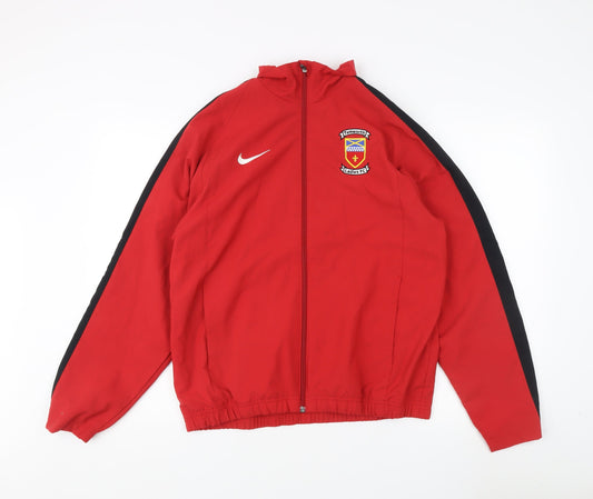 Nike Unisex Red Small Logo Sports Jacket