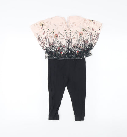 Firetrap Girls Floral Dress Set, Black, 12-24 Months