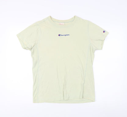 Champion Women's Green Basic T-Shirt - Medium, Casual Wear