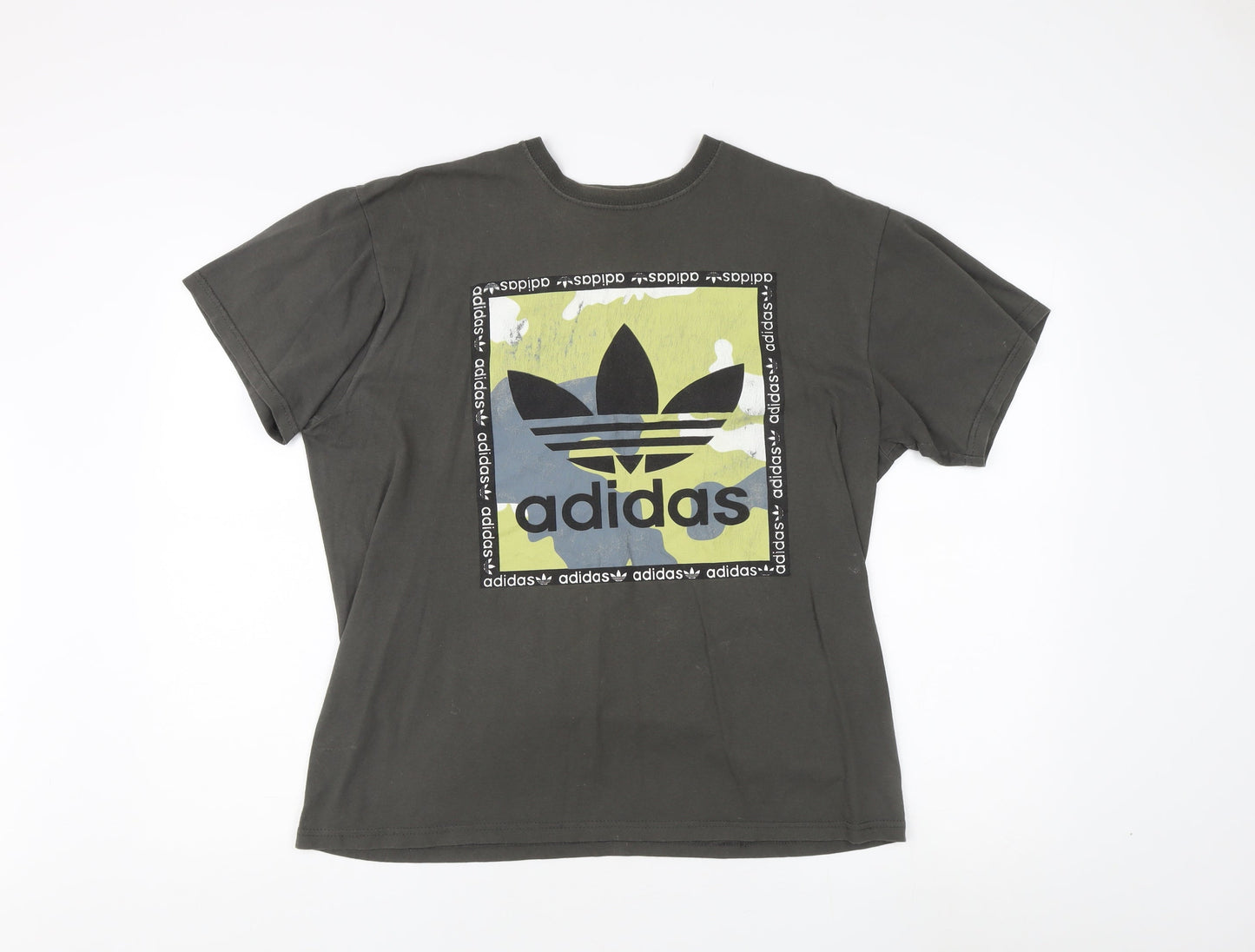 Adidas Men's Black Graphic T-Shirt L