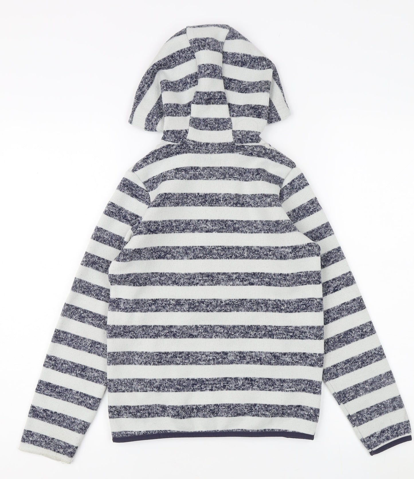 Peter Storm Boys Grey Striped Hooded Jacket Size 9-10