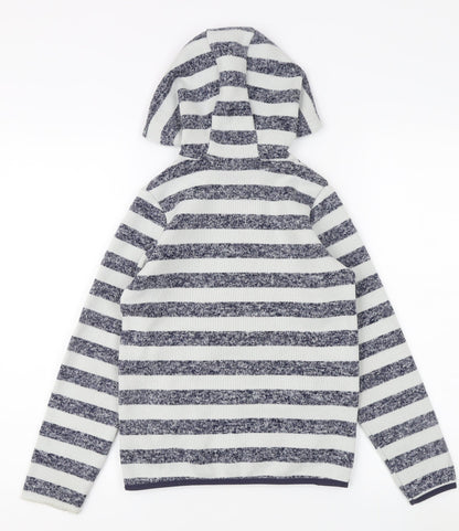 Peter Storm Boys Grey Striped Hooded Jacket Size 9-10