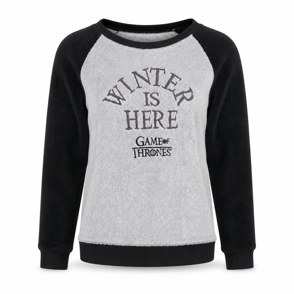 Front view of Game of Thrones unisex grey sweatshirt, size S