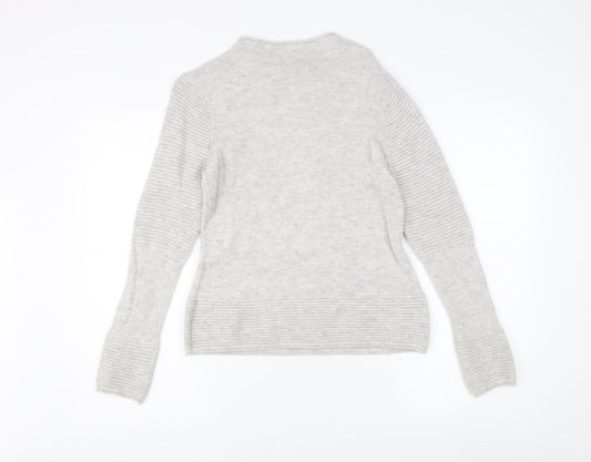 Banana Republic Women's Grey Petite Wool Pullover Jumper
