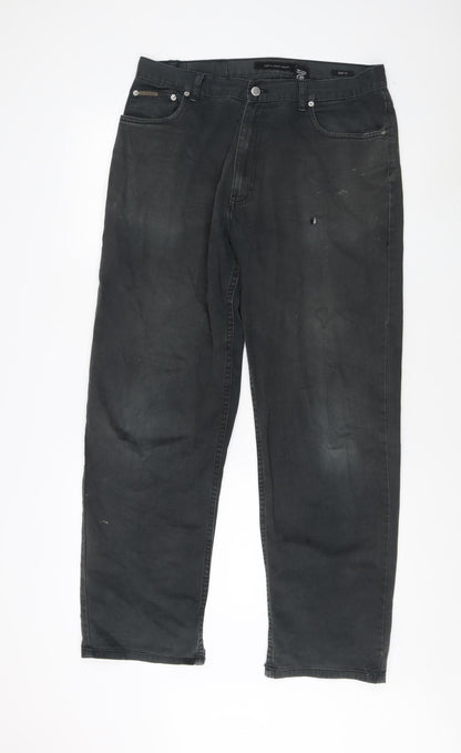 Calvin Klein Men's Black Jeans - Size 34, Stylish Denim