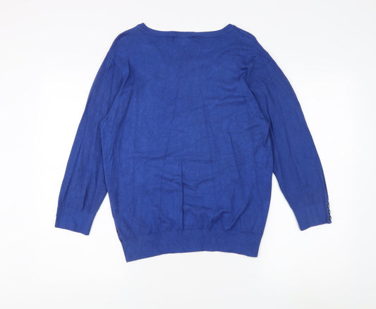 Jasper Conran Women's Blue Pullover Jumper Size 14