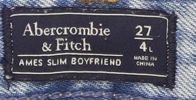 Abercrombie Women’s Blue Distressed Boyfriend Jeans