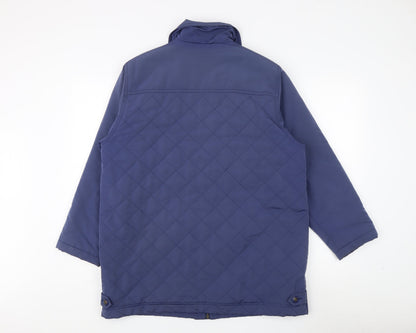 Womens UK Size 12 Eastex Blue Quilted Coat