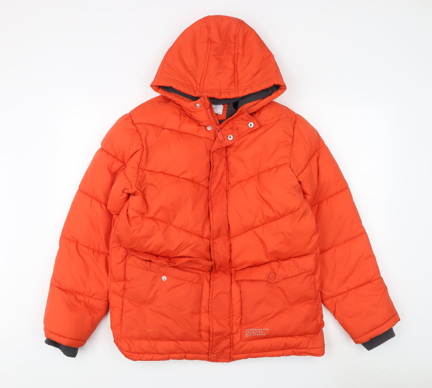 Mens UK Size 164 RESERVED Orange Puffer Jacket
