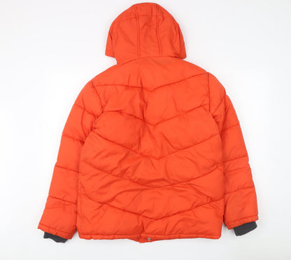 Mens UK Size 164 RESERVED Orange Puffer Jacket