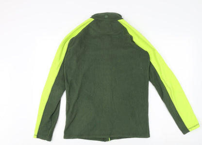 Mountain Warehouse Boys Green Track Jacket, 13 Years - Casual Outdoor Fleece