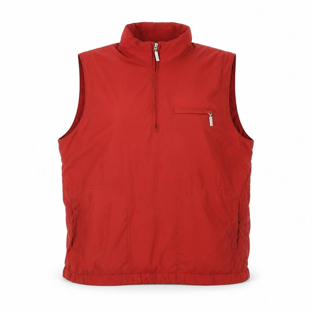 Womens UK Size S Green Lamb Red Gilet