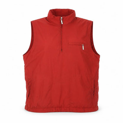 Womens UK Size S Green Lamb Red Gilet