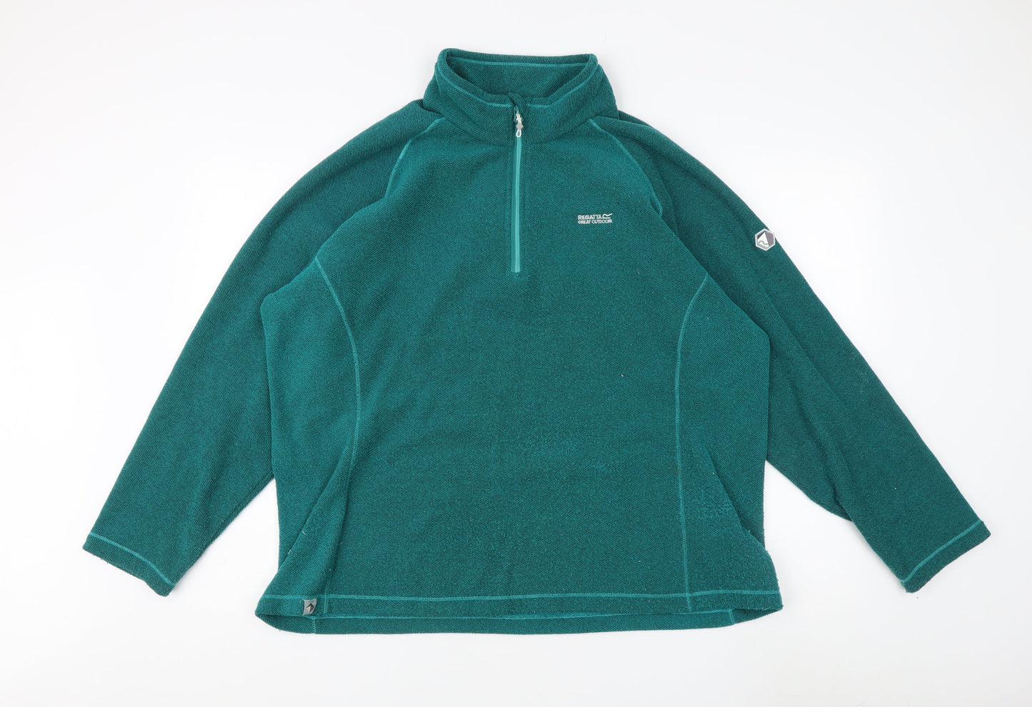 Regatta Women's Green Sweatshirt - Size 20 Outdoor Zip