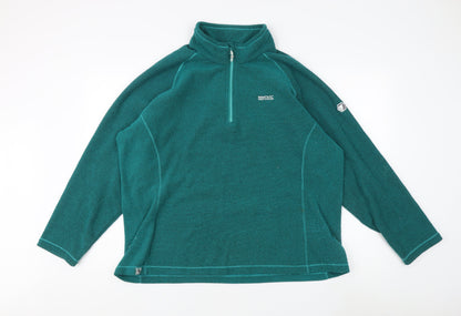 Regatta Women's Green Sweatshirt - Size 20 Outdoor Zip
