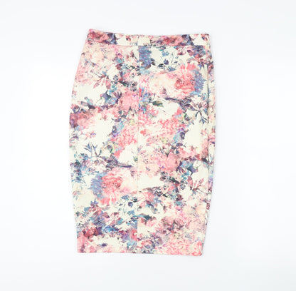 Warehouse Women's Multicoloured Floral Pencil Skirt