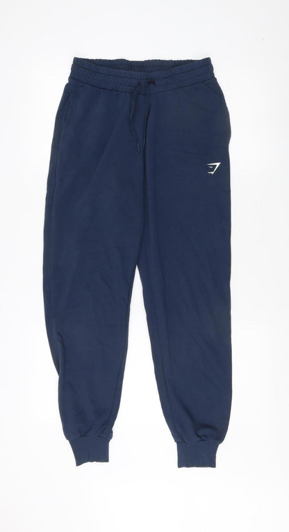 Gymshark Men's Blue Jogger Track Pants Size S - Excellent