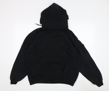 G&G Unisex Black Pullover Hoodie, Large, Casual Fleece