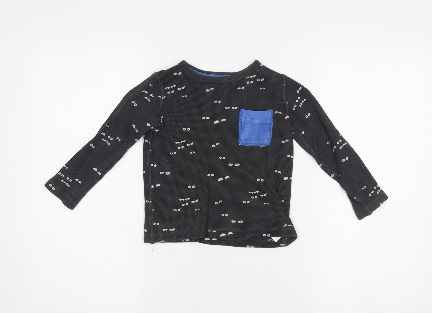Joules Boys Black Graphic Long Sleeve T-Shirt 5 Years