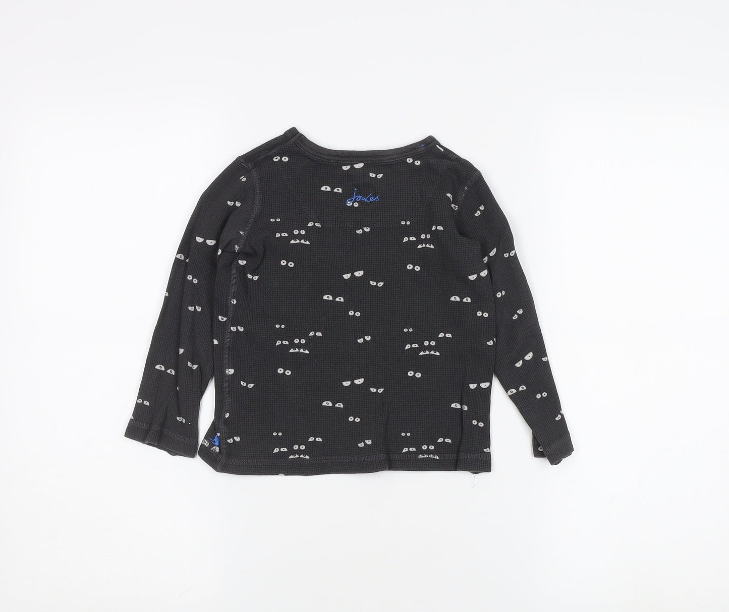 Joules Boys Black Graphic Long Sleeve T-Shirt 5 Years