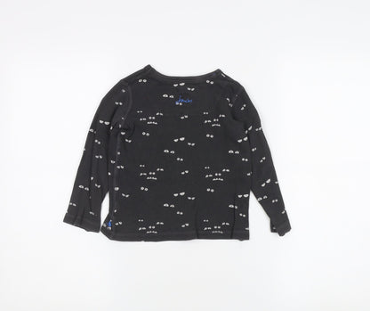 Joules Boys Black Graphic Long Sleeve T-Shirt 5 Years