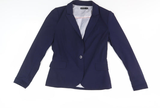 Womens UK Size 12 Stradivarius Blue Basic Jacket