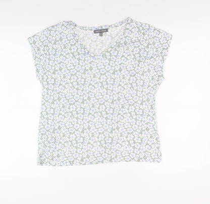 Womens UK Size 12 Laura Ashley Green Basic T-Shirt