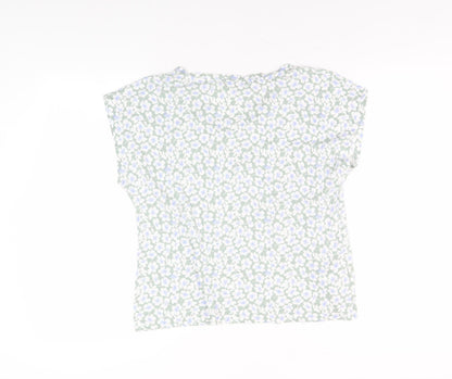Womens UK Size 12 Laura Ashley Green Basic T-Shirt