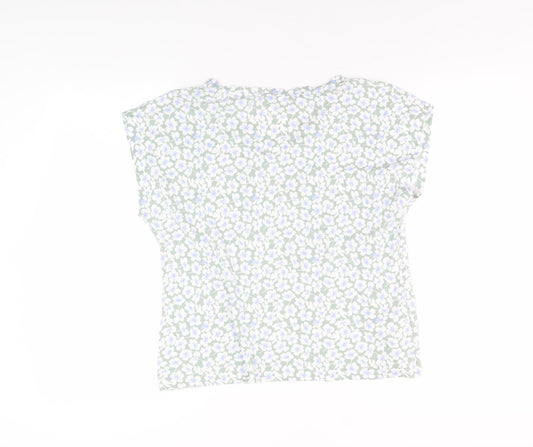 Womens UK Size 12 Laura Ashley Green Basic T-Shirt