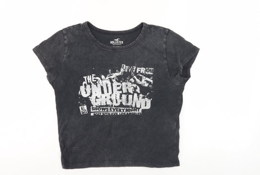 Mens UK Size S Hollister Black  T-Shirt