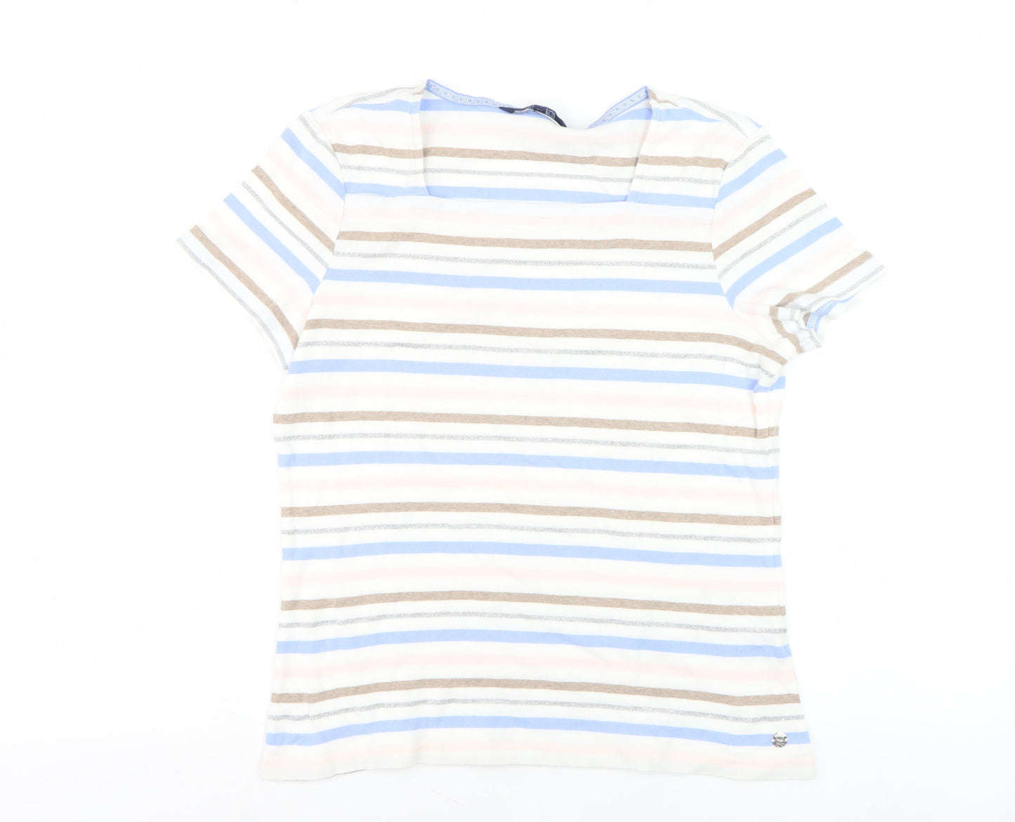 Womens UK Size 14 Maine Multicoloured Basic T-Shirt