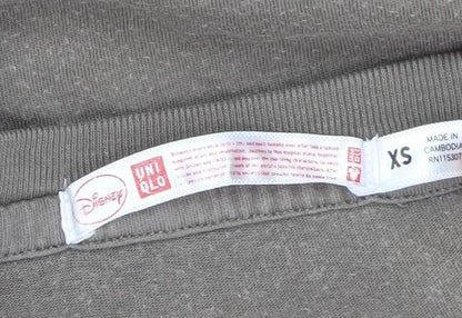 Uniqlo Disney Camouflage Mickey Mouse T-Shirt XS Brown