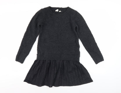 GAP Kids Girls Black Long Sleeve Dress, 10-11 Years