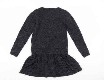GAP Kids Girls Black Long Sleeve Dress, 10-11 Years