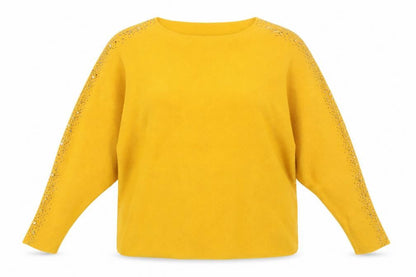 Womens UK Size L Quiz Yellow Pullover Jumper