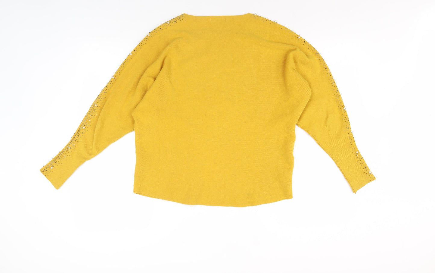 Womens UK Size L Quiz Yellow Pullover Jumper
