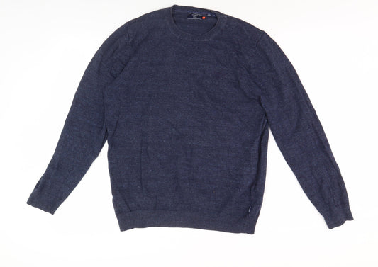 Superdry Men's Blue Crew Neck Pullover Jumper Size L