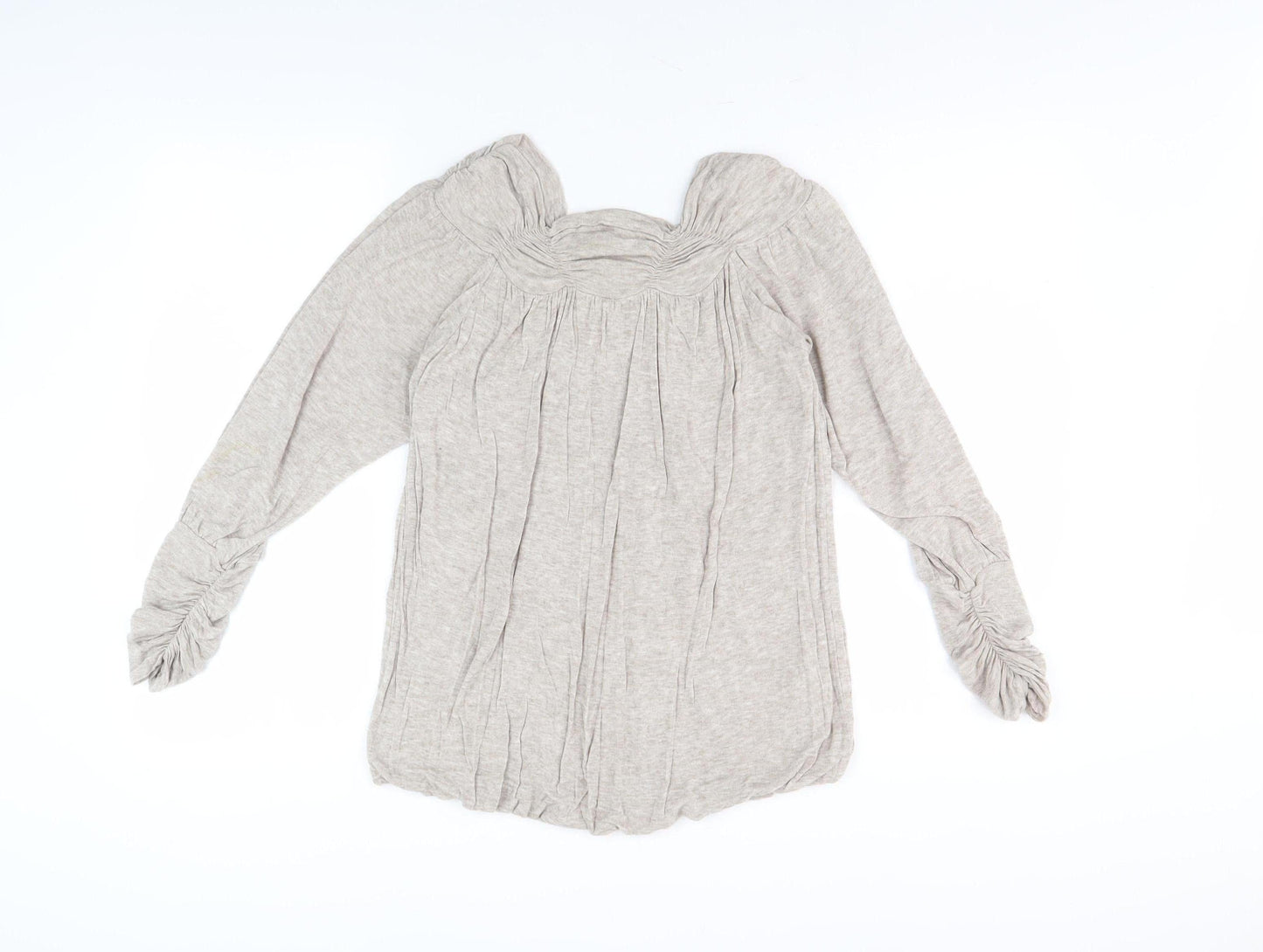 Womens UK Size M Phase Eight Beige Basic Blouse
