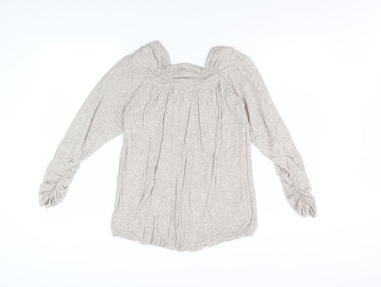 Womens UK Size M Phase Eight Beige Basic Blouse