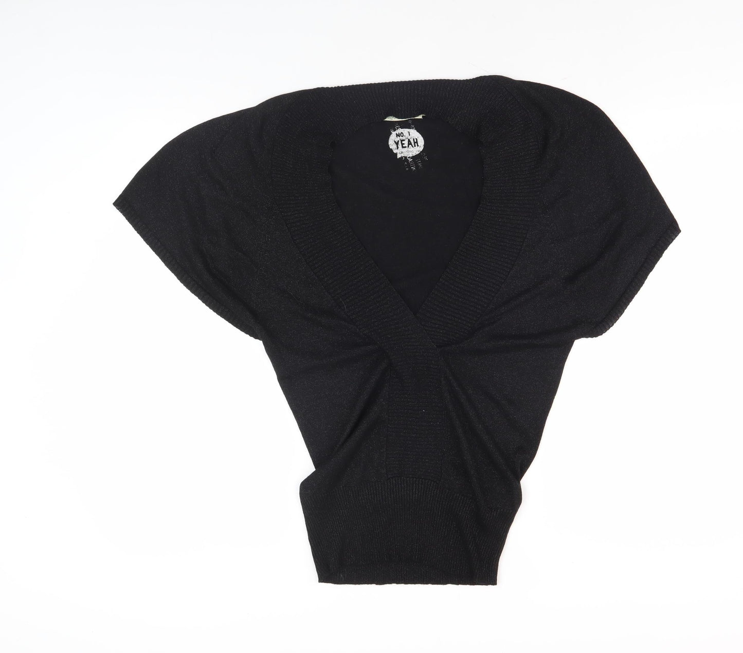 Womens UK Size M ICHI Black Basic Blouse